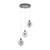 Adriana 3 Light Gunmetal 3CCT LED Cluster Pendant-4