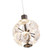 Adriana 6 Light Gunmetal 3CCT LED Cluster Pendant-5