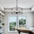Alexander 5 Light Black Candle Drum Glass Pendant