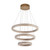 Anillo Gold Ring 3CCT LED Three-Tiered Pendant Chandelier-4