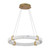 Carrara Resin Halo Dimmable 3CCT LED Pendant - Gold-4