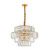 Chloe 12 Light Tiered Clear Glass Crystal Gold Chandelier-2