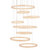 Hailo Eight Ring Gold LED Cluster Chandelier