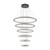Hailo Six Ring Black 3CCT LED Cluster Chandelier-2