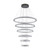 Hailo Six Ring Black 3CCT LED Cluster Chandelier-3