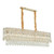 King 12 Light Clear Crystal Oval Gold Chandelier