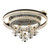 Myra Floral Crystal Tiered Ring Ceiling Light - Gunmetal