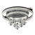 Myra Floral Crystal Tiered Ring Ceiling Light - Gunmetal-1