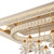 Priya Floral Crystal Tiered Rectangle Ceiling Light - Gold-4