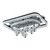 Priya Floral Crystal Tiered Rectangle Ceiling Light - Gunmetal-2