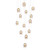 Romeo Clear Glass Pod Antique Brass Cluster LED Chandelier