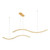 Wave Duo Light Clear Crystal Gold 3CCT LED Pendant