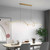 Livia Abstract Contemporary 3CCT LED Pendant - Matt Gold-2
