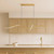Livia Abstract Contemporary 3CCT LED Pendant - Matt Gold-3