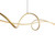 Livia Abstract Contemporary 3CCT LED Pendant - Matt Gold-8