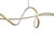 Livia Abstract Contemporary 3CCT LED Pendant - Matt Gold-10