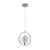 Jolie Flower Crystals Chrome Ring LED Pendant Light-2