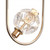 Jolie Flower Crystals Gold Oval LED Pendant Light-3