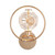 Jolie Flower Crystals Gold Ring LED Wall Light