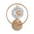 Jolie Flower Crystals Gold Ring LED Wall Light-2
