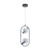 Jolie Flower Crystals Gunmetal Oval LED Pendant Light-1