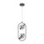 Jolie Flower Crystals Gunmetal Oval LED Pendant Light-3