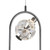 Jolie Flower Crystals Gunmetal Oval LED Pendant Light-4