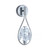 Margot Flower Crystals Chrome Teardrop LED Wall Light-1