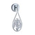 Margot Flower Crystals Chrome Teardrop LED Wall Light-4