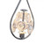 Margot Flower Crystals Chrome Teardrop LED Wall Light-5