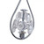 Margot Flower Crystals Chrome Teardrop LED Wall Light-7