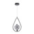 Margot Flower Crystals Gunmetal Teardrop LED Pendant-2