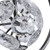 Margot Flower Crystals Gunmetal Teardrop LED Pendant-3