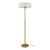 Armadale Ribbed Drum Glass Floor Lamp - Gold