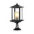 Barnet Black Glass Exterior Lantern Pillar Light