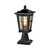 Eren Black Glass Exterior Lantern Pillar Light