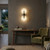 Kintore Twin Light White Glass Wall Lamp - Black-1