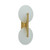 Kintore Twin Light White Glass Wall Lamp - Gold-2