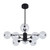 Meteor Eight Glass Orb Round Cluster Pendant Light - Black-2