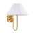 Icaria White Pleated Shade Brass Wall Light-6