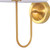 Icaria White Pleated Shade Brass Wall Light-8