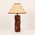Kythnos Brown Faceted Wooden Table Lamp - Woven Shade-7