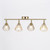 Psychiko 4 Light Brass Bar Ceiling Light - Champagne-2