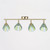 Psychiko 4 Light Brass Bar Ceiling Light - Multicolour-2