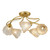 Psychiko 5 Light Brass Close to Ceiling Light - Champagne