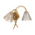 Psychiko Twin Light Brass Wall Light - Champagne-5