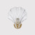 Thasos Clear Glass Shell Wall Light - Brass-3