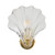 Thasos Clear Glass Shell Wall Light - Brass-4
