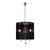 Paris 3 Light Crystal Pendant Light - Black