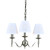Stanford 3 Light Candle Nickel Chandelier